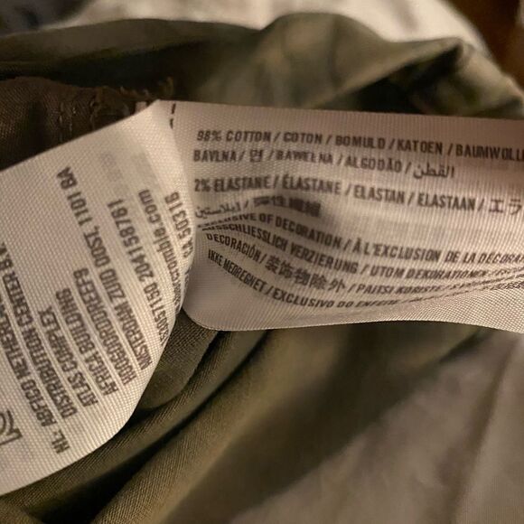 Abercrombie & Fitch khaki tie dyed cotton blend shorts size 27 - Picture 5 of 6